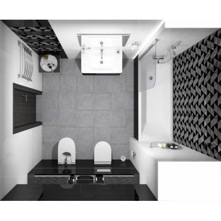 Плитка Sigma Perla Декор чёрный 17-03-04-463-0 20х60