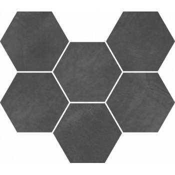 Мозаика 620110000190 Continuum Petrol Mosaico Hexagon 25x29