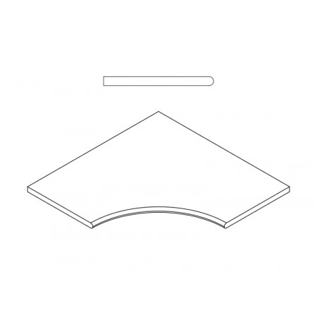 Керамогранит 620090000751 Бортик Миллениум Блэк угловой закругленный 60х60