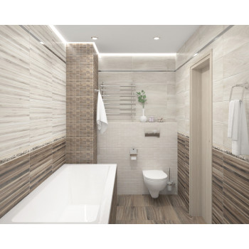 Мозаика MM60066 Zen Декор мозаичный коричневый 20х60