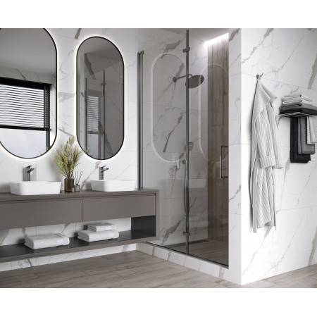 Керамогранит Venatino Grey белый Сатинированный Карвинг 60x60