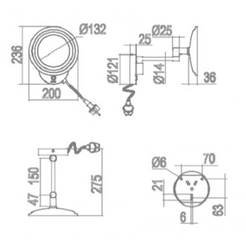 Косметическое зеркало INDA MY MIRROR AV258ANE