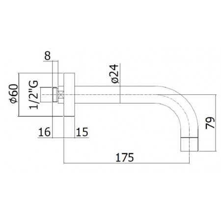 Излив Paffoni Light ZBOC041CR
