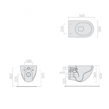 Унитаз подвесной Galassia DREAM 7317SA