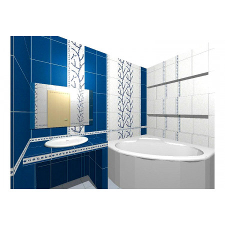 Плитка 86 Карандаш белый блестящий 25*2