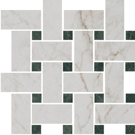 Мозаика T038/SG6540 Серенада мозаичный белый лаппатированный 32x32