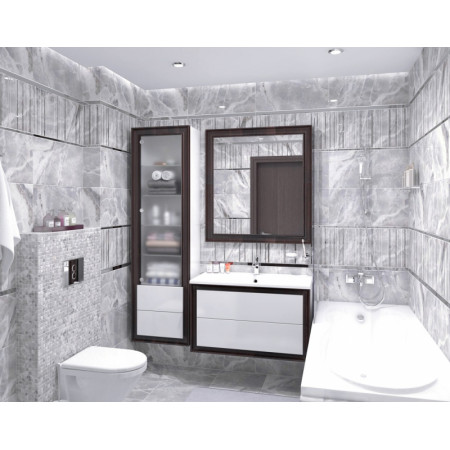 Плитка Декор Plazma Avers белый 30х60