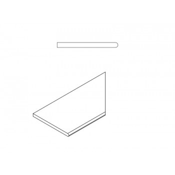 Керамогранит 620090000756 Бортик Миллениум Блэк закругленный правый 30х60