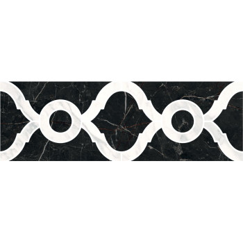 Керамогранит ID92T Бордюр Фрагонар наборный черный 30x9,9x0,9