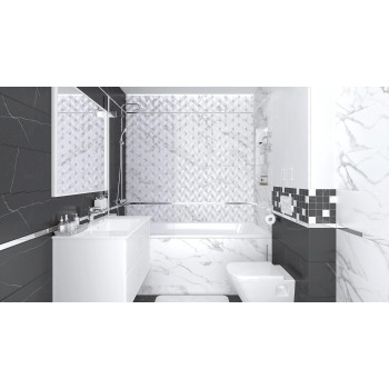 Плитка Декор Granada белый 25х75