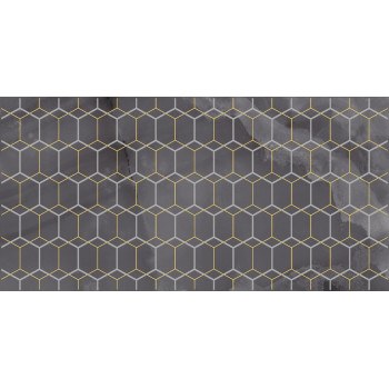 Плитка Декор Prime чёрный 25х50