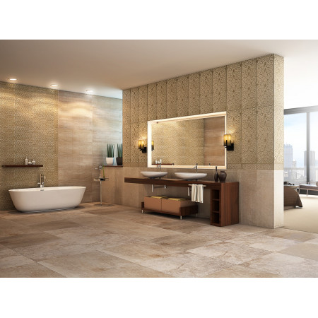 Плитка K942013 Deja Vu Damask Border Gold Noche Matt 10x30