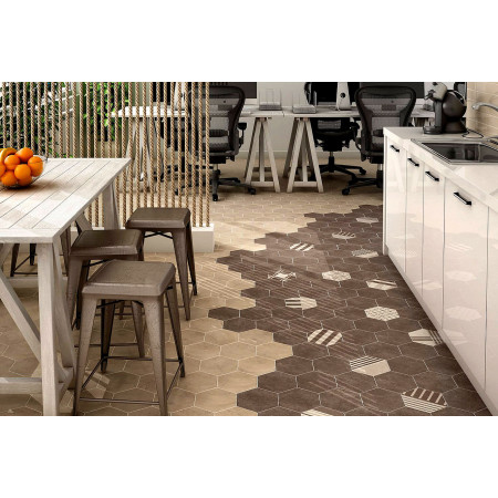 Керамогранит 22093 Hexatile Cement Grey 17,5x20