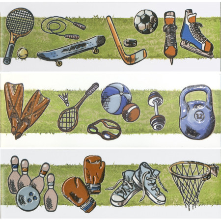 Плитка OS/A255/5009 Бордюр Веселые старты 20x6,3