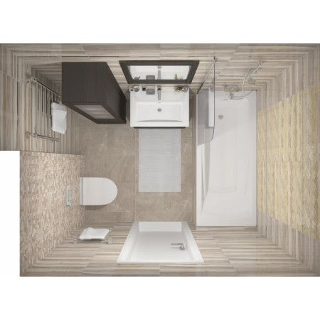 Плитка Бордюр металлический серебро глянцевое 2,9х50