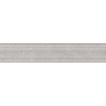 Плитка BLF010R Бордюр Риккарди серый светлый матовый структура обрезной 40x7,3