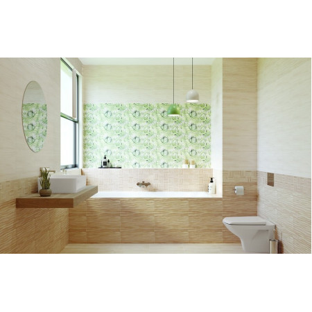 Плитка BNG112D Botanica рельеф коричневый 20x44