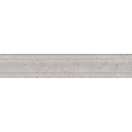 Плитка BLF010R Бордюр Риккарди серый светлый матовый структура обрезной 40x7,3