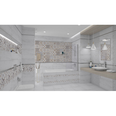 Плитка Pub белый узор 17-00-01-1196 20х60