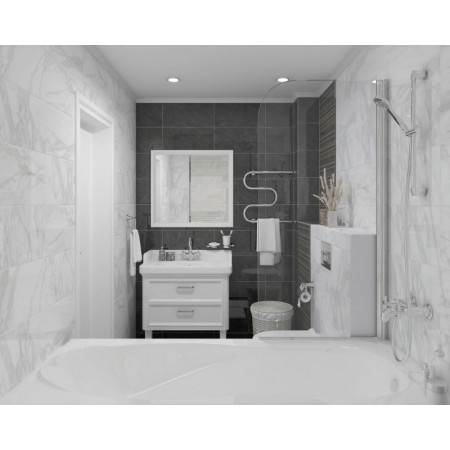 Плитка Декор Olimpus Grand чёрный 25х50