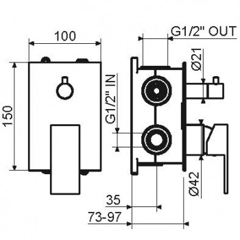 Комплект смесителя для душа Plumberia Selection KITTG1901NO