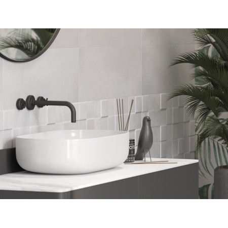 Плитка BV2U092 Вставка Bosco Verticale цветы серый 25х75