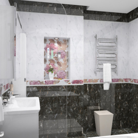 Плитка Argos nero бордюр 8х25