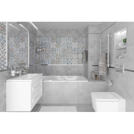 Плитка 08-00-06-2456 Atlas полоски серый 20х40