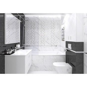 Плитка Декор Blondi белый 25х50