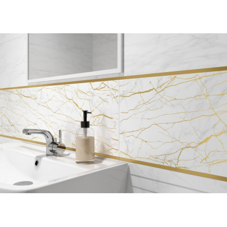 Плитка A15953 Металлический бордюр Metallic золотистый 0,5x75