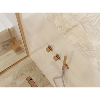 Плитка A15917 вставка Atria листья бежевый 20x44