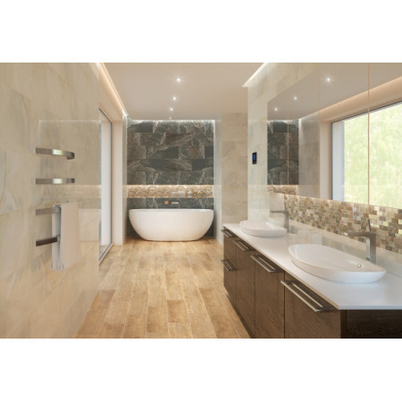 Керамогранит Italian Wood Dark Brown Декор GT-252/d01 20х60 (микс)