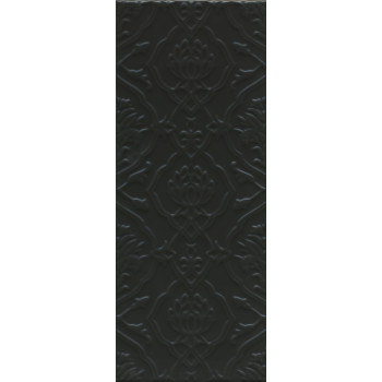 Плитка 7230 Альвао структура черный матовый 20х50