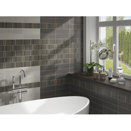 Плитка 9047 Шеннон серый матовый 8.5x28.5