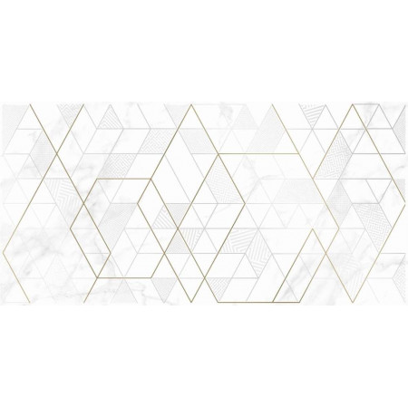 Плитка KT2L052 (KT2L052DT-36) Вставка Calacatta ромбы белый 29,8x59,8