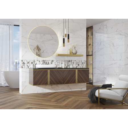 Плитка A16492 White stream белый 25x75