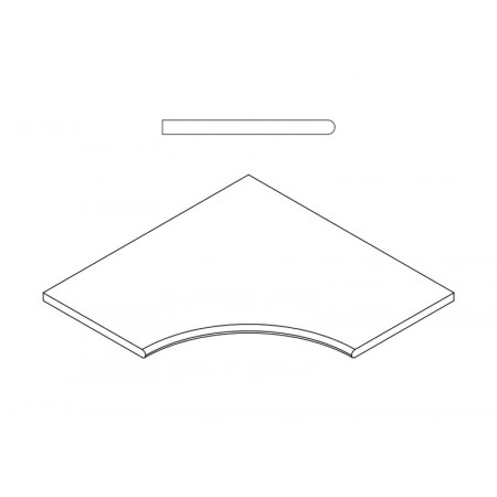 Керамогранит 620090000695 Бортик Скайфолл Гриджио Альпино угловой закругленный 60х60