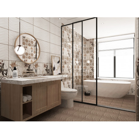 Плитка Pegas Decor 2 цветы 25x50