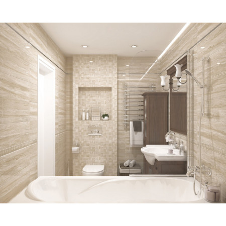 Плитка 60113 Glossy мозаика бежевый 20х60