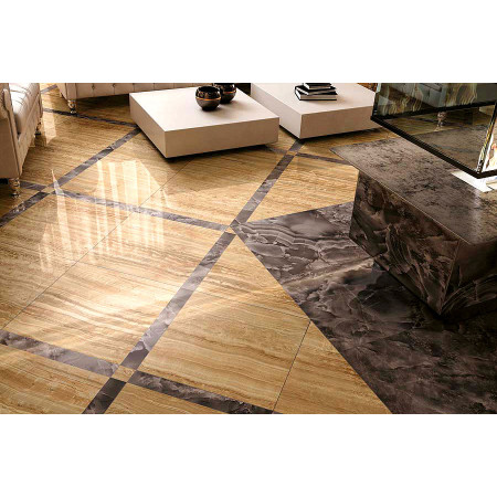 Керамогранит 610090001239 Supernova Onyx Ivory Chiffon Bottone Lap 7,3x7,3