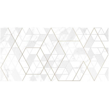 Плитка KT2L052 (KT2L052DT-36) Вставка Calacatta ромбы белый 29,8x59,8