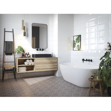 Плитка EVG053 Evolution рельеф кирпичи белый 20x44