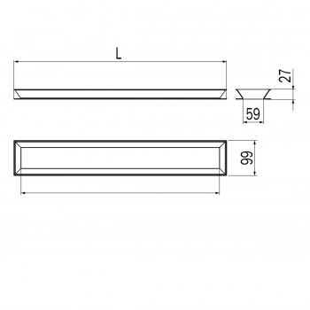 Модуль полки для рейлинга INDA INDISSIMA BARRA A8818MNS