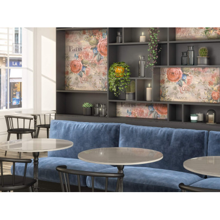 Керамогранит OP/A50/4x/SG7013 Панно Стори Вуд из 4 частей (размер каждой части 20*80) 80*80