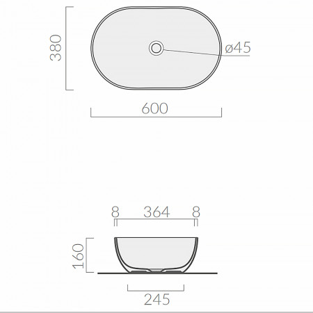 Раковина накладная GALASSIA DREAM 7308SV