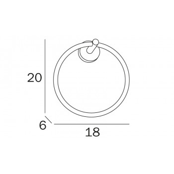 Полотенцедержатель INDA FORUM A36160CR