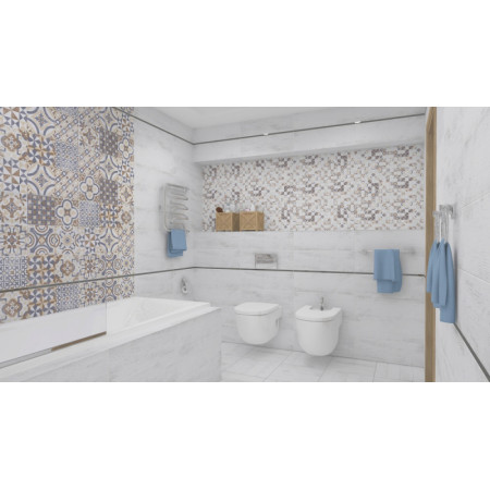 Плитка Pub белый узор 17-00-01-1196 20х60