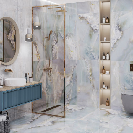 Керамогранит 60120MCA14P Monaco Onyx Aqua полированный 600x1200x7