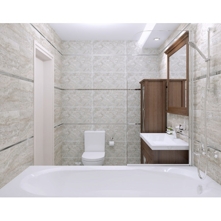 Плитка Декор Echo Elemental серый 30х60