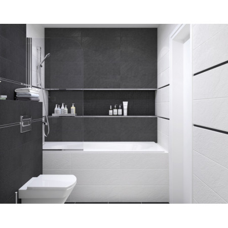 Плитка Декор Story мозаичный чёрный 20х60